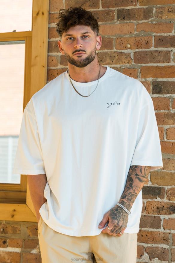 Clothing YoungLA 464 SKYLINE SUPER SIZED TEES Black Wash Men 4F2FF275