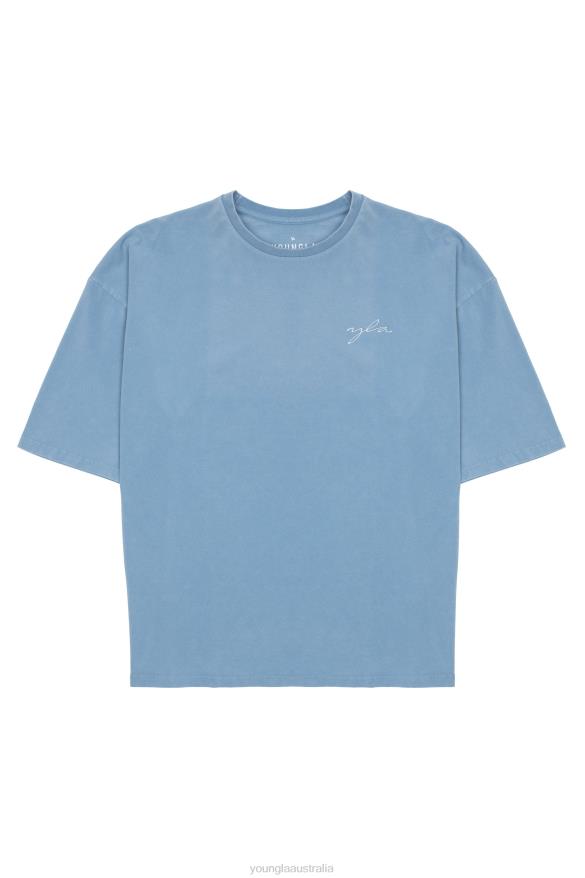 Clothing YoungLA 464 SKYLINE SUPER SIZED TEES Lavender Wash Men 4F2FF276