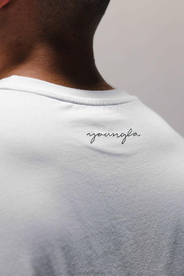 Clothing YoungLA 464 SKYLINE SUPER SIZED TEES White Wash Men 4F2FF281