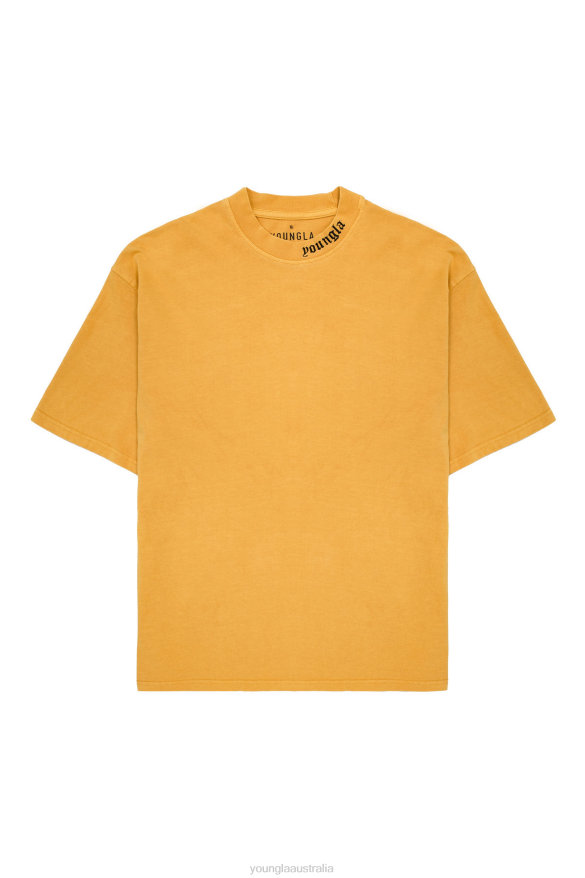 Clothing YoungLA 467 ROMAN TEES Mustard Yellow Men 4F2FF153