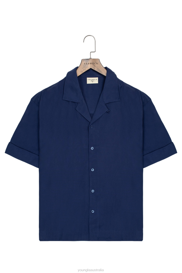 Clothing YoungLA 468 CLASE SHIRTS Navy Men 4F2FF159