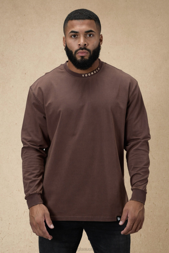 Clothing YoungLA 810 TRADEMARK LONGSLEEVES Brown Wash Men 4F2FF427
