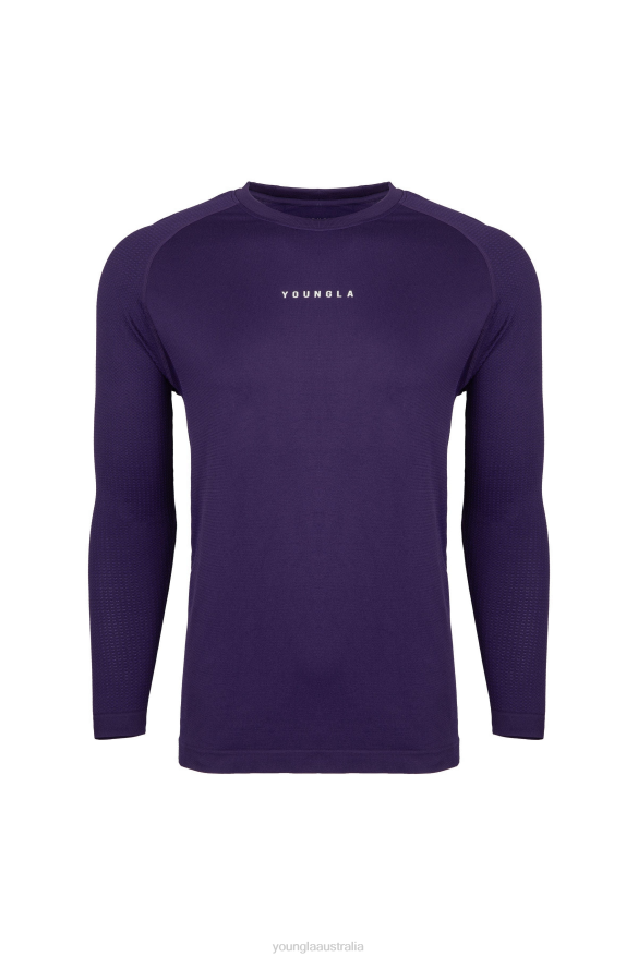 Clothing YoungLA 823 NEW GEN COMPRESSION LONGSLEEVES Dark Purple Men 4F2FF361