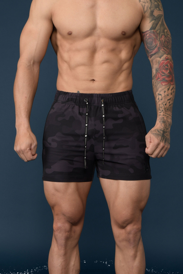 Clothing YoungLA 101 BODYBUILDING SHORT SHORTS Camo Black Men 4F2FF695