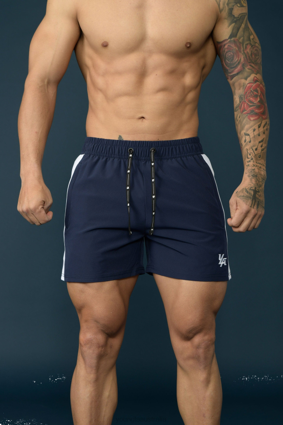 Clothing YoungLA 101 BODYBUILDING SHORT SHORTS Navy/White Men 4F2FF691