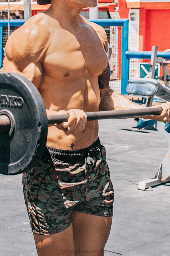 Clothing YoungLA 101 BODYBUILDING SHORT SHORTS Olive Men 4F2FF687