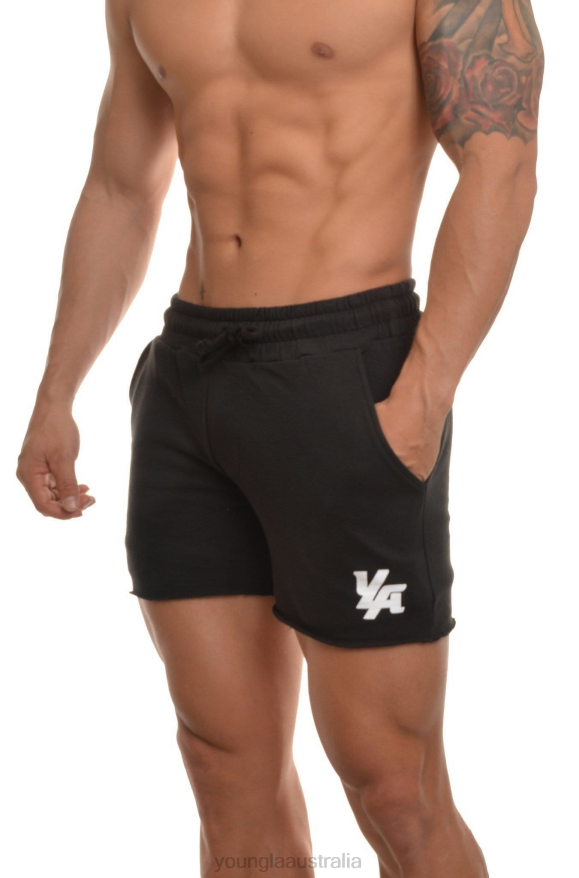 Clothing YoungLA 102 BODYBUILDING FRENCH TERRY SHORTS Black Men 4F2FF643