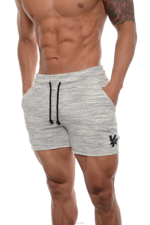 Clothing YoungLA 102 BODYBUILDING FRENCH TERRY SHORTS Marble Men 4F2FF649