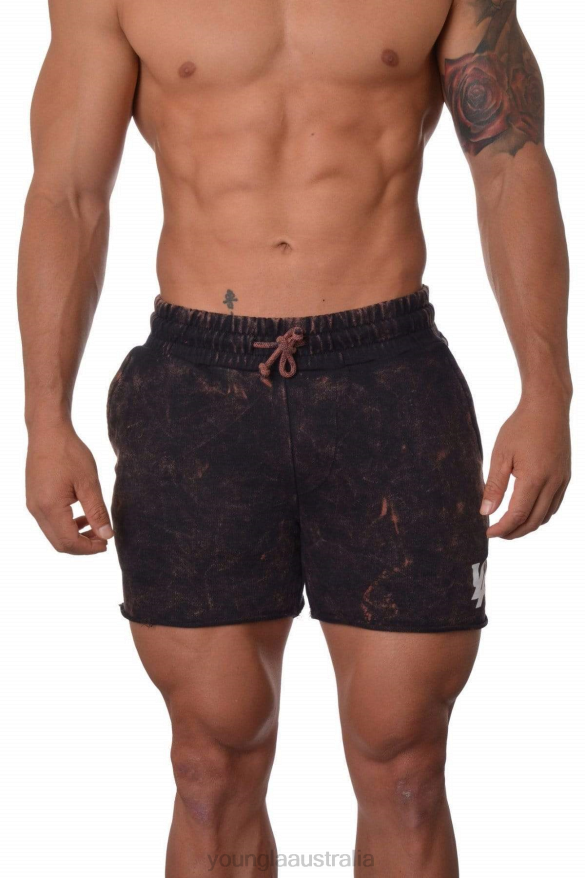 Clothing YoungLA 102 BODYBUILDING FRENCH TERRY SHORTS Navy Acid Men 4F2FF650
