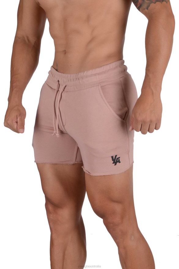 Clothing YoungLA 102 BODYBUILDING FRENCH TERRY SHORTS Salmon Men 4F2FF651