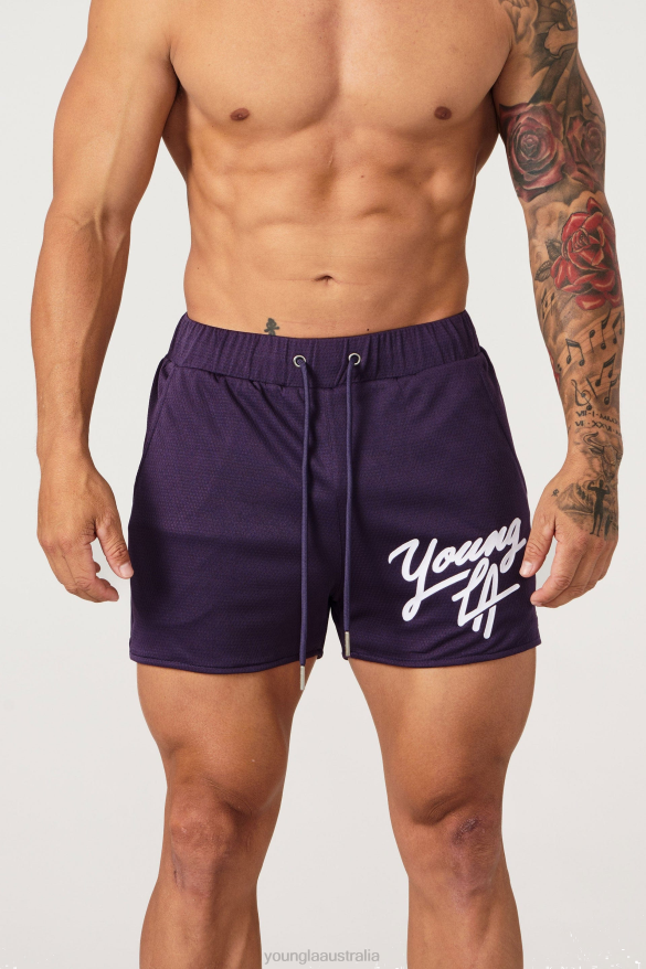 Clothing YoungLA 104 LEGACY SHORTS Deep Purple Men 4F2FF516