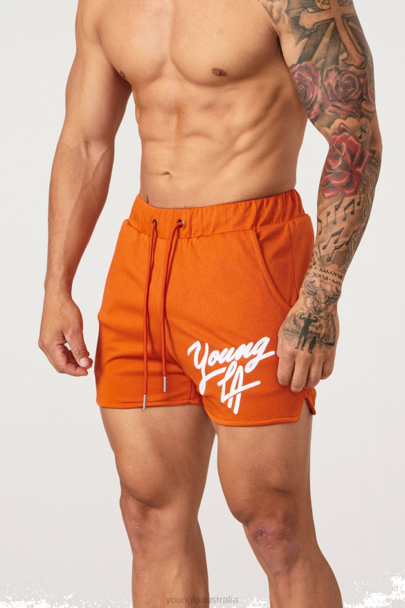 Clothing YoungLA 104 LEGACY SHORTS Orange Men 4F2FF519