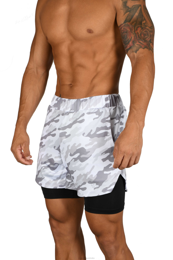 Clothing YoungLA 105 COMPRESSION SHORTS 2.0 White Camo/Black Men 4F2FF565