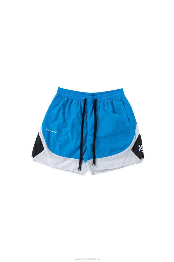 Clothing YoungLA 109 RETRO SHORTS Blue/Grey Men 4F2FF596