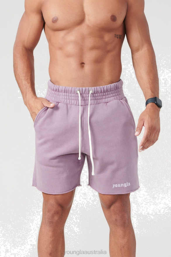 Clothing YoungLA 110 SAN DIEGO TERRY SHORTS Lavender Wash Men 4F2FF539