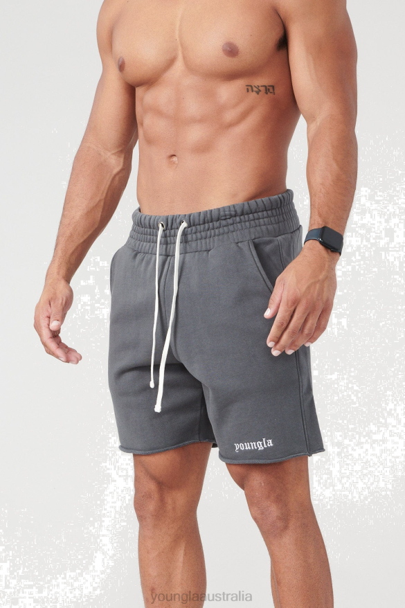 Clothing YoungLA 110 SAN DIEGO TERRY SHORTS Nardo Grey Wash Men 4F2FF540