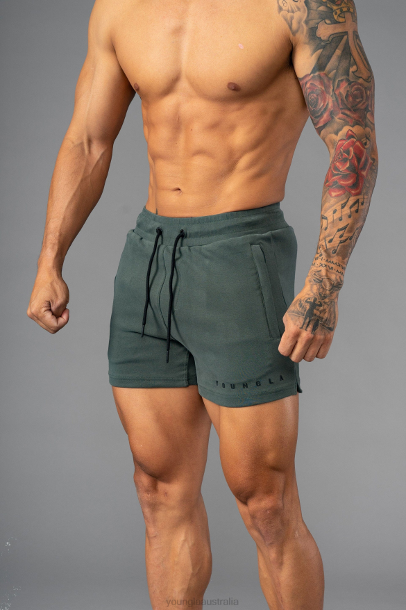 Clothing YoungLA 113 THE PERFECT SHORT SHORTS Forest Green Men 4F2FF702