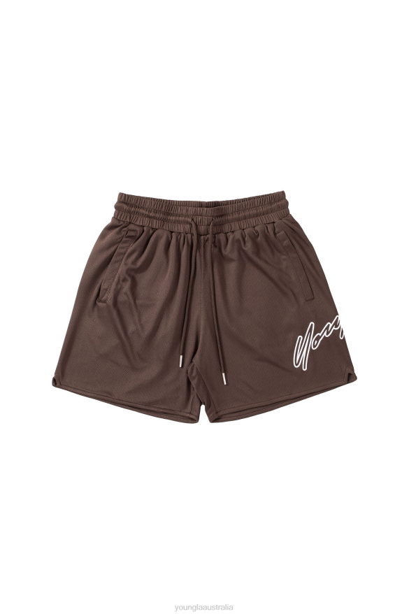 Clothing YoungLA 117 SIG SHORTS Dark Brown Men 4F2FF599
