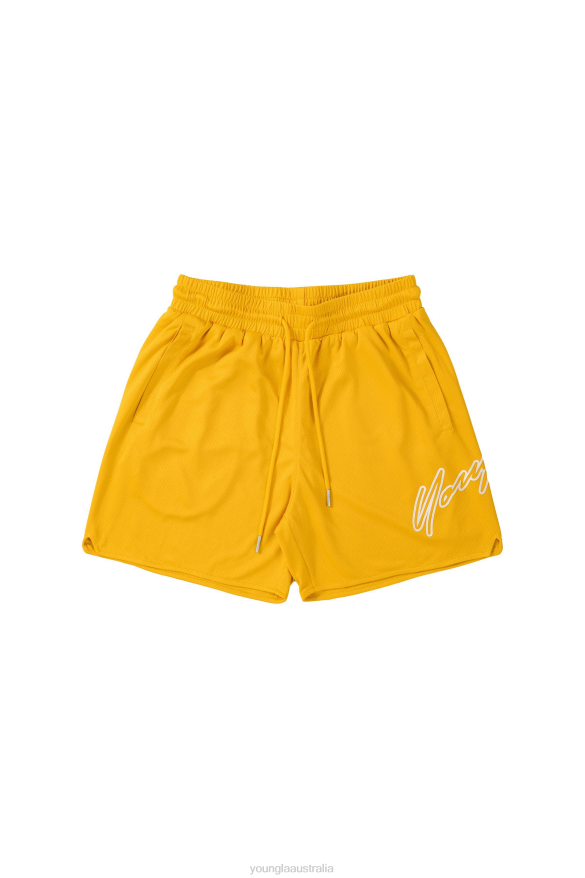 Clothing YoungLA 117 SIG SHORTS Yellow Men 4F2FF606