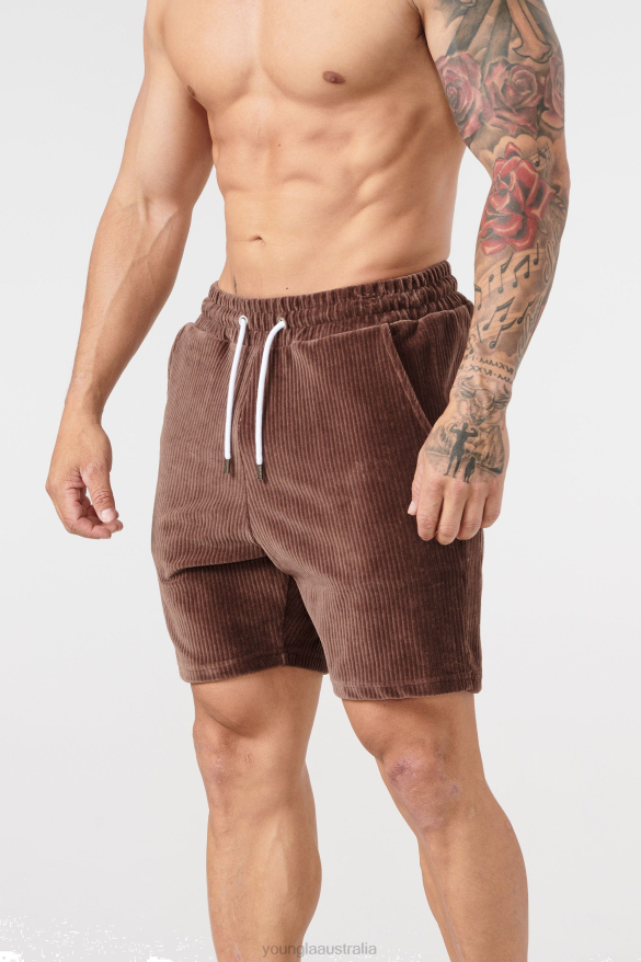 Clothing YoungLA 119 CORD COLLECTION - SHORTS Chocolate Men 4F2FF588