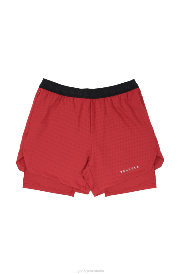 Clothing YoungLA 129 TRILOGY COMPRESSION SHORTS Dark Red Men 4F2FF532