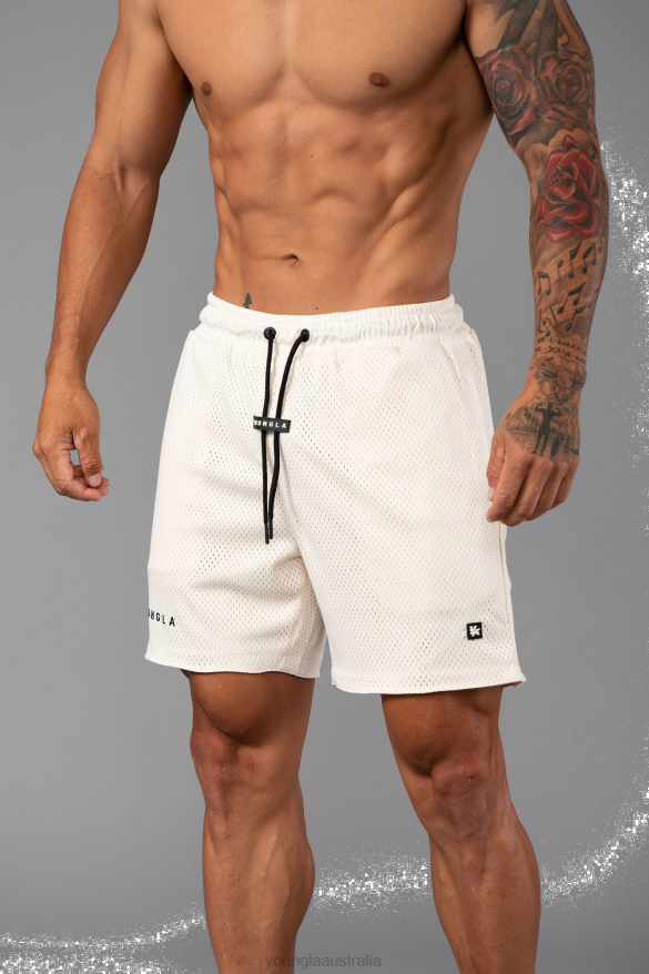 Clothing YoungLA 130 ESSENTIAL BASKETBALL SHORTS Cream Men 4F2FF681