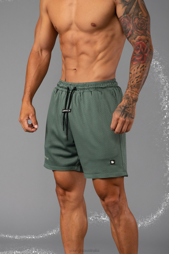Clothing YoungLA 130 ESSENTIAL BASKETBALL SHORTS Forest Green Men 4F2FF682