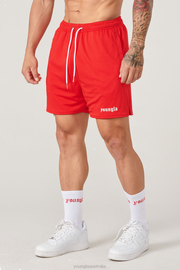 Clothing YoungLA 134 GAME-TIME SHORTS & SOCKS SET Red Men 4F2FF498