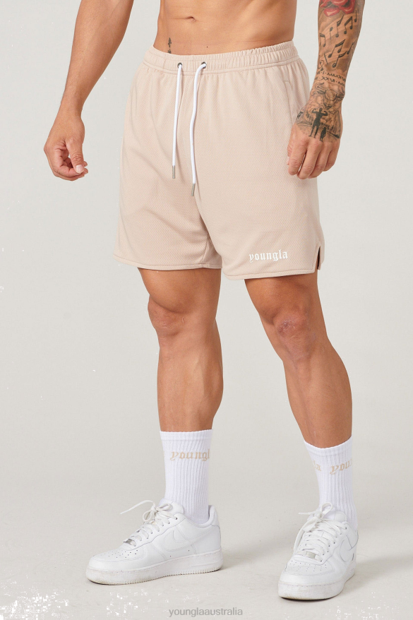 Clothing YoungLA 134 GAME-TIME SHORTS & SOCKS SET Tan Men 4F2FF499