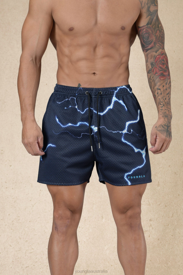 Clothing YoungLA 135 HOUSE PARTY SHORTS Midnight Lightning Men 4F2FF509