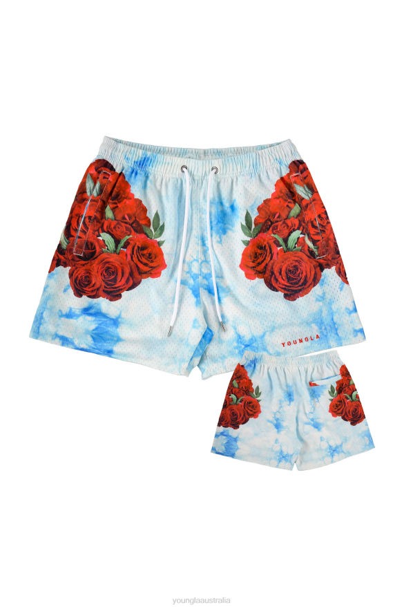 Clothing YoungLA 141 THE BLOCK PARTY SHORTS Roses are Red Men 4F2FF609
