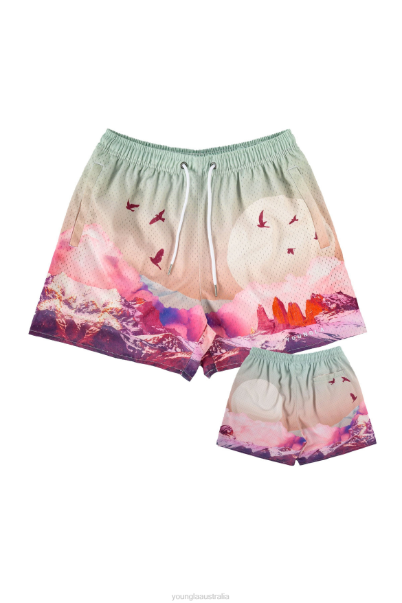 Clothing YoungLA 141 THE BLOCK PARTY SHORTS Sedona Sunrise Men 4F2FF607