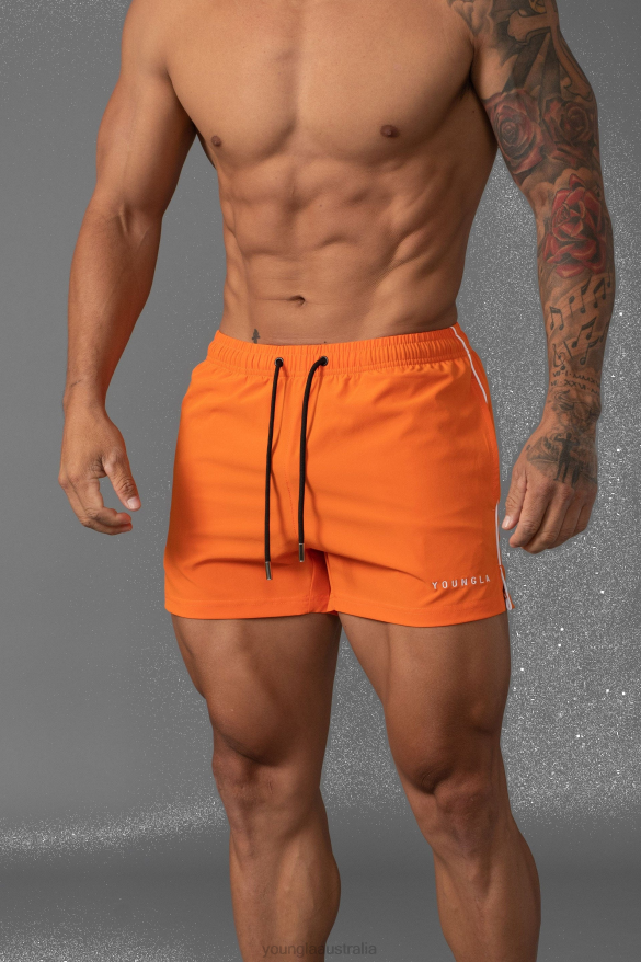 Clothing YoungLA 143 SHORT SHORT SWIM SHORTS Orange Men 4F2FF664