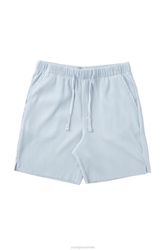 Clothing YoungLA 148 PLEATED FESTIVAL SHORTS Light Blue Men 4F2FF529