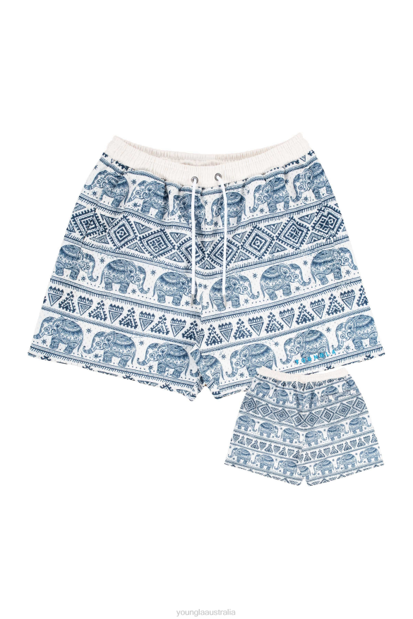 Clothing YoungLA 150 AFTER PARTY SHORTS Tribal Elephants Men 4F2FF620