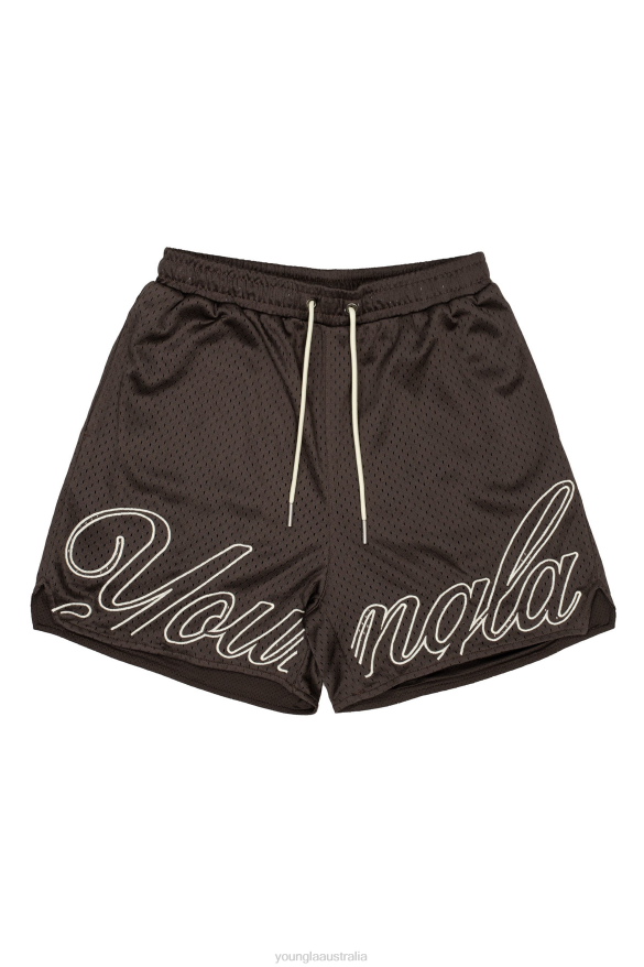 Clothing YoungLA 155 CHAMPIONSHIP SHORTS Brown Men 4F2FF469