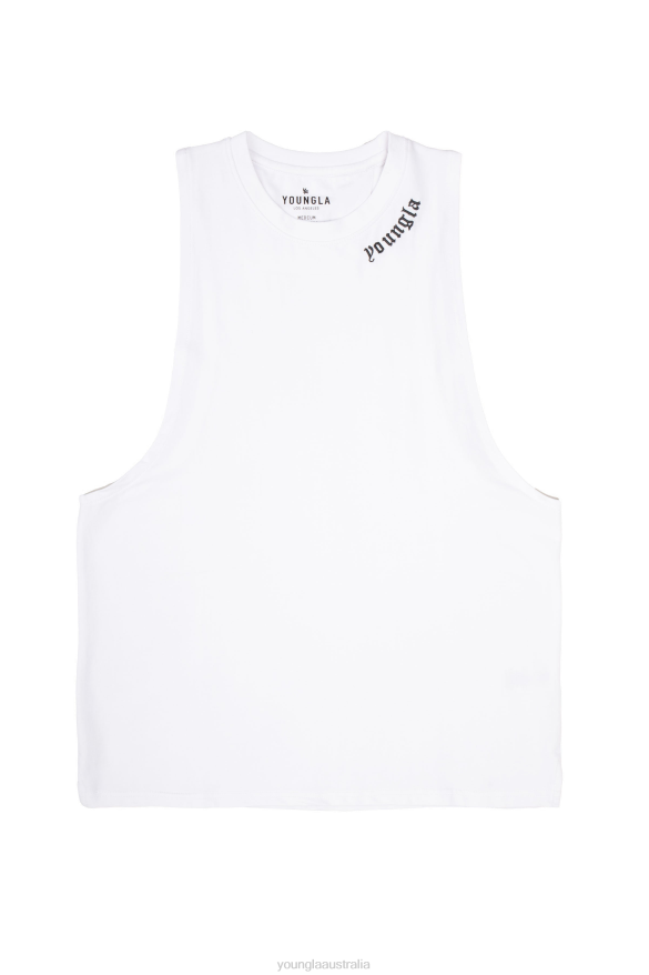 Clothing YoungLA 303 OLD ENGLISH TANKS White Men 4F2FF77