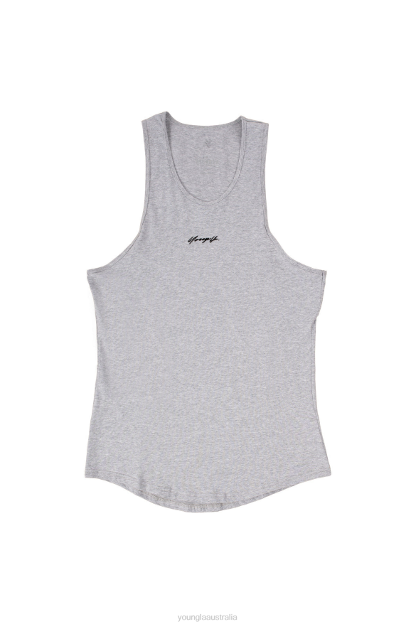 Clothing YoungLA 309 SIGNATURE TANKS Heather Grey Men 4F2FF25