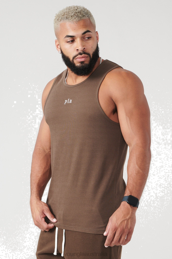 Clothing YoungLA 310 SAN DIEGO TANKS Brown Wash Men 4F2FF42