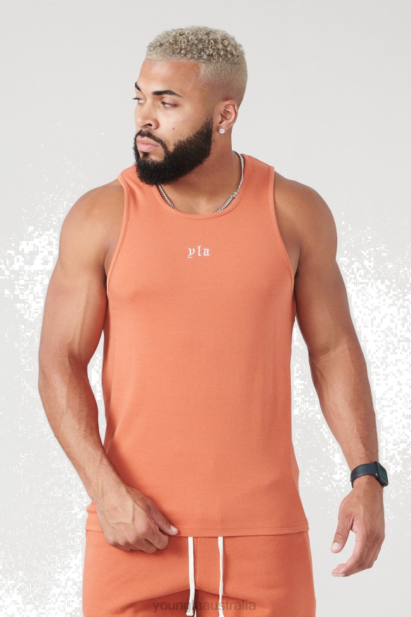 Clothing YoungLA 310 SAN DIEGO TANKS Rusty Orange Wash Men 4F2FF45