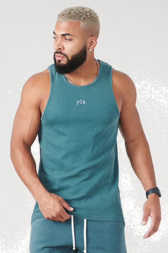 Clothing YoungLA 310 SAN DIEGO TANKS Teal Wash Men 4F2FF46
