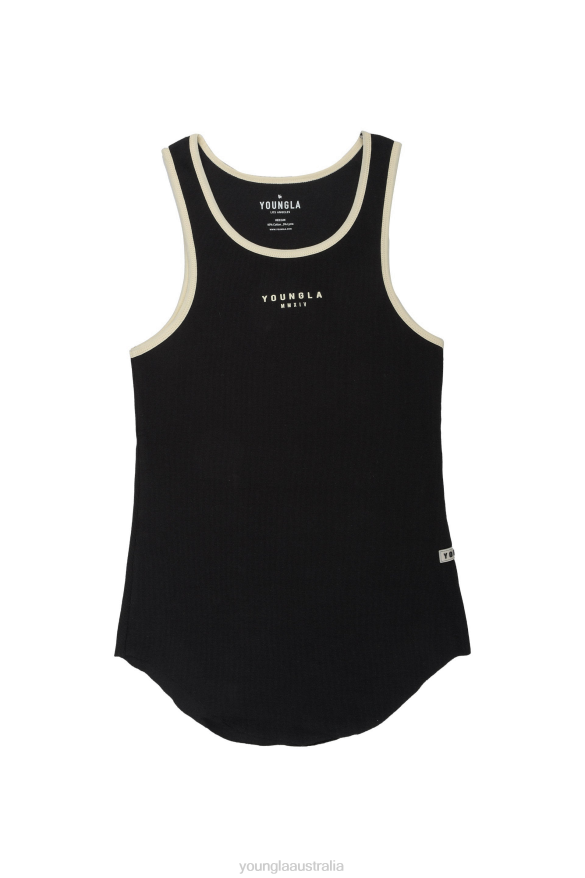 Clothing YoungLA 313 ROCKET RIB TANKS Black Men 4F2FF47