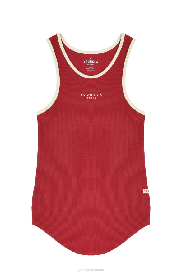 Clothing YoungLA 313 ROCKET RIB TANKS Red Men 4F2FF53