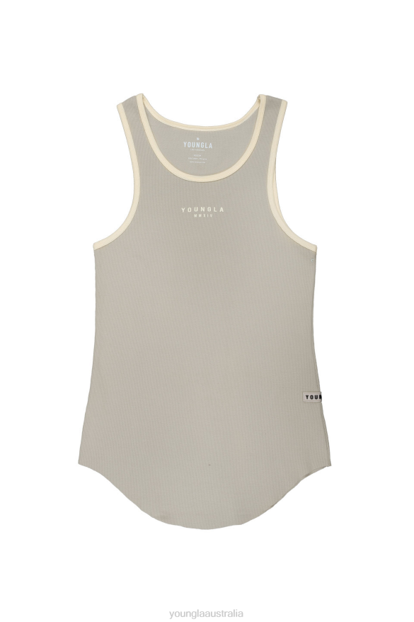Clothing YoungLA 313 ROCKET RIB TANKS Sand Men 4F2FF49