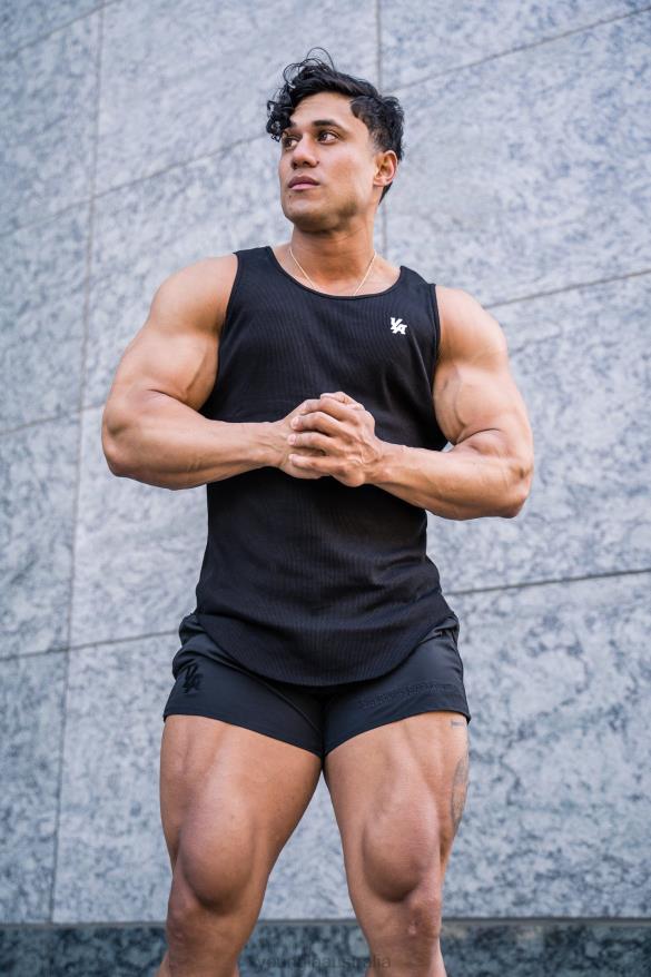 Clothing YoungLA 314 SCOOP BOTTOM RIBBED TANK Sand Men 4F2FF119