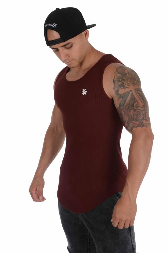 Clothing YoungLA 314 SCOOP BOTTOM RIBBED TANK White Men 4F2FF121