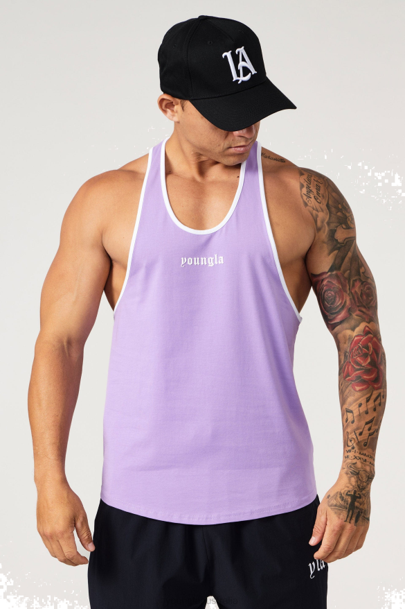 Clothing YoungLA 322 GOLDEN ERA TANKS Lavender Men 4F2FF33