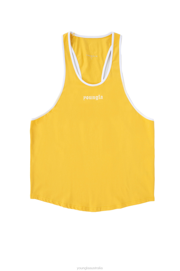 Clothing YoungLA 322 GOLDEN ERA TANKS Yellow Men 4F2FF35