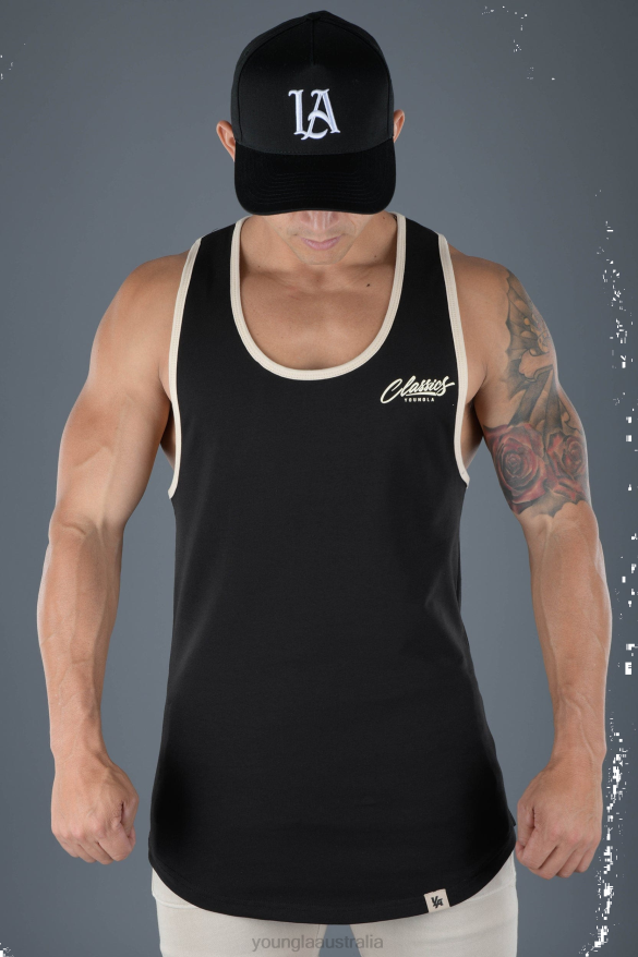 Clothing YoungLA 324 CLASSICS STRINGER TANK Black Men 4F2FF108