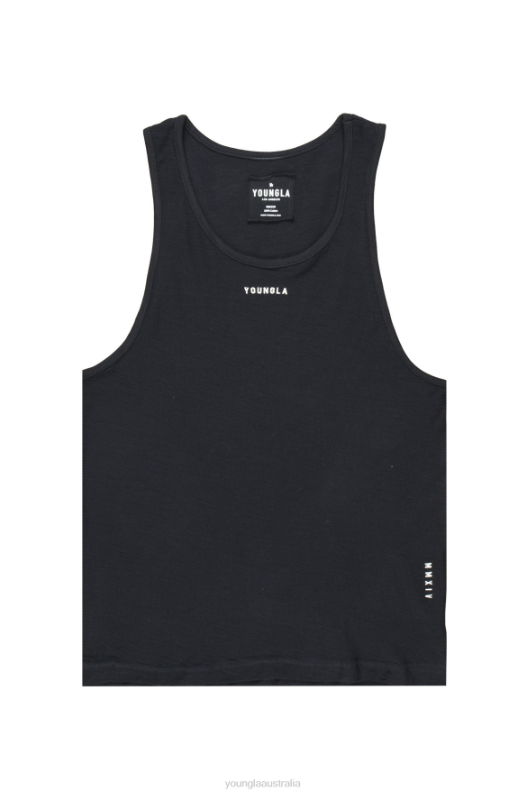 Clothing YoungLA 325 MARINE SLUB TANKS Black Men 4F2FF93